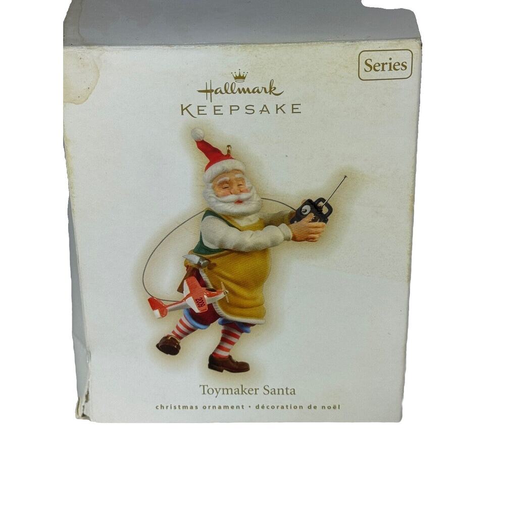 Hallmark Keepsake Toymaker Santa Tan Apron Ornament 2007